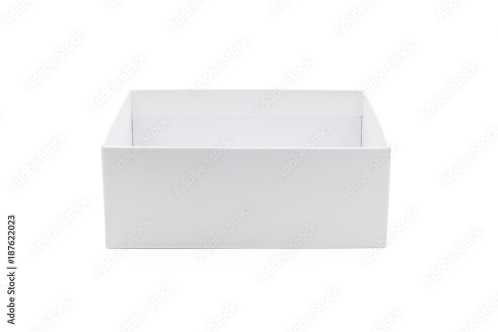 White paper box on white background White paper box on white background