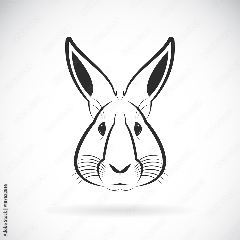 Vector of a rabbit head design on white background. Wild Animals. Vector illustration. Vector of a rabbit head design on white background. Wild Animals. Vector illustration.