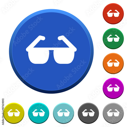 Sunglasses beveled buttons