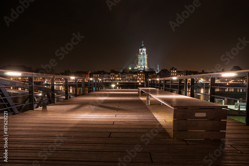 Wallpaper Mural An evening scene of a river landscape in the Netherlands at the town of Deventer Torontodigital.ca
