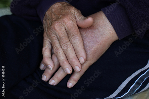 Hands of an old woman