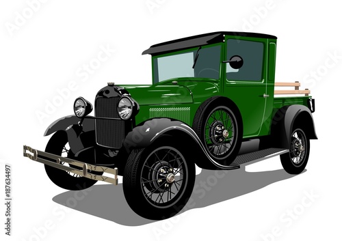 Vector retro truck