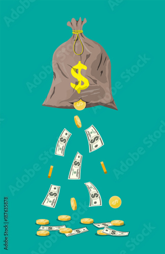 Money bag with hole.