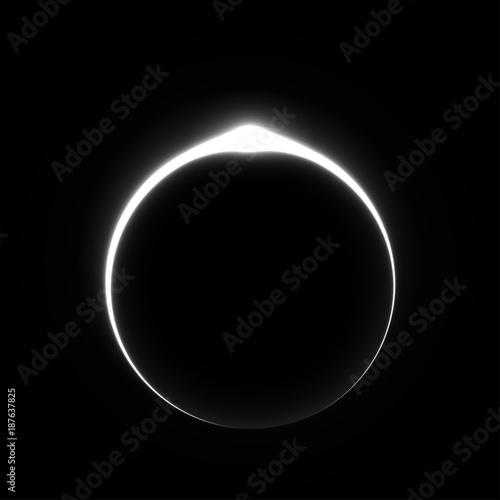 Solar eclipse light vector illustration.