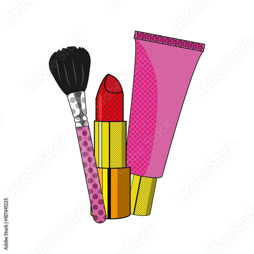 Lipstick brush and creme design