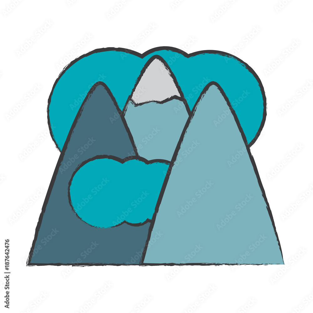 alps and clouds icon alps and clouds icon