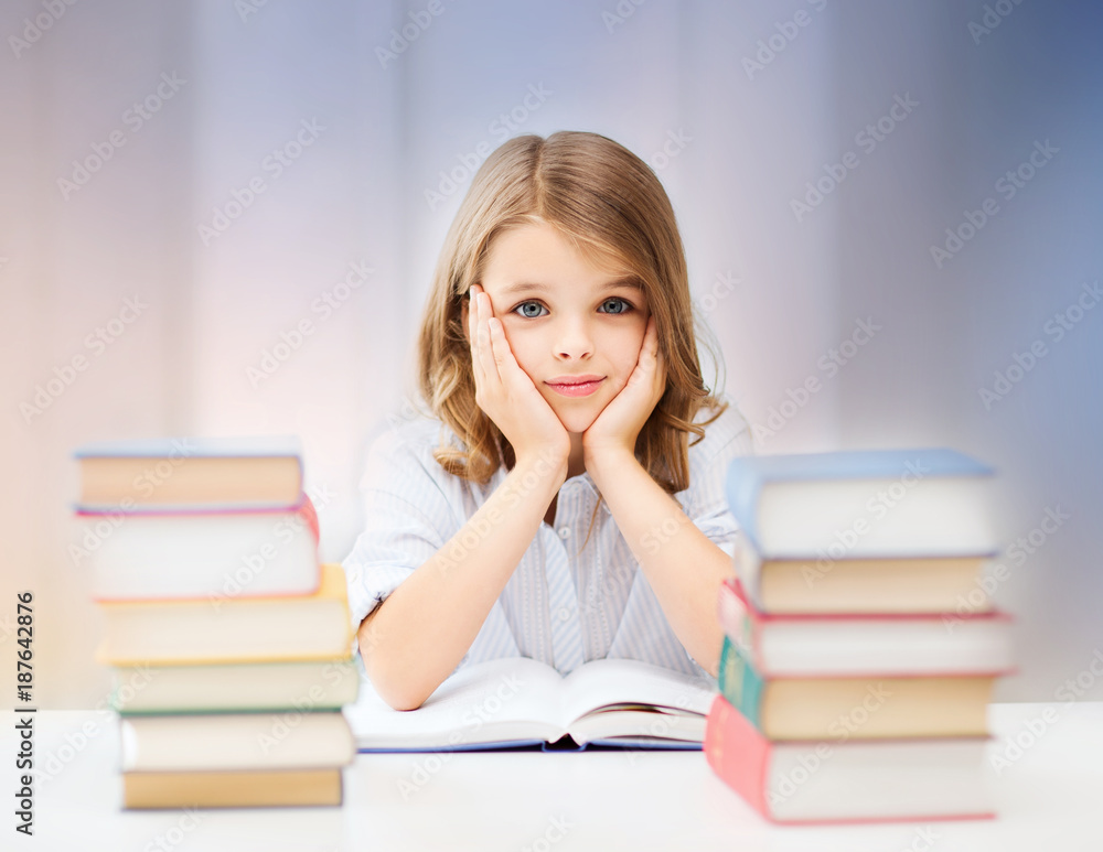 student girl reading book student girl reading book