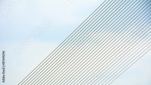 pattern of wire rope at suspension bridge - abstract background