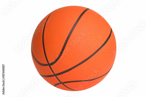 Orange basketball : Simple Isolated Objects on White Background © mvc_stock