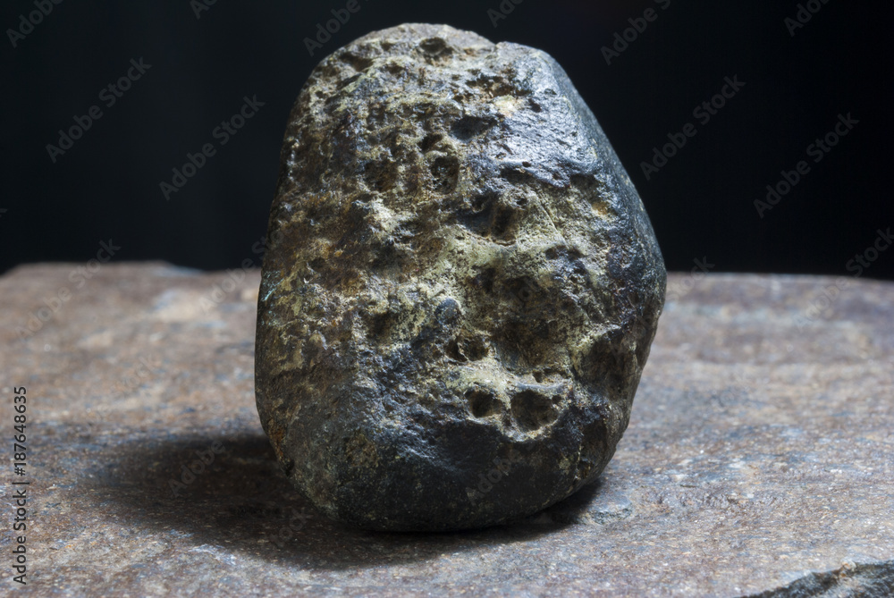 Fototapeta premium Mineral stones in studio with black background