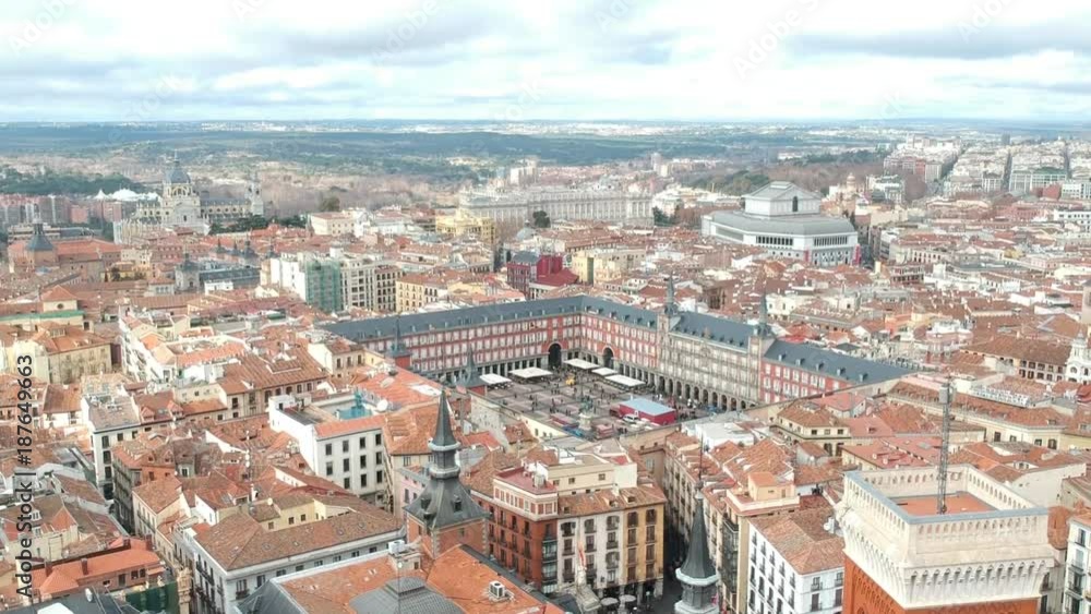 Madrid skyline. Aerial view of Madrid Madrid skyline. Aerial view of Madrid