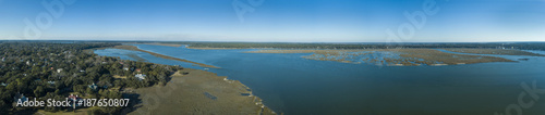 Fototapeta Naklejka Na Ścianę i Meble -  180 degree panorama of Beaufort, South Carolina