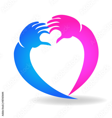 Caring and loving hands vector