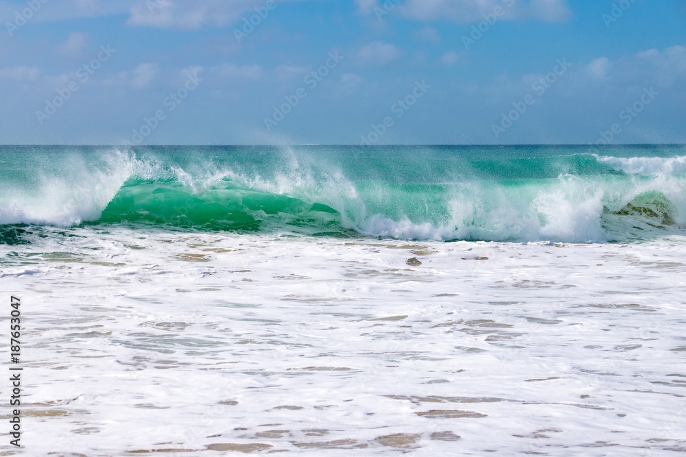 Breaking waves with sea spray - Boa Vista Cape Verde