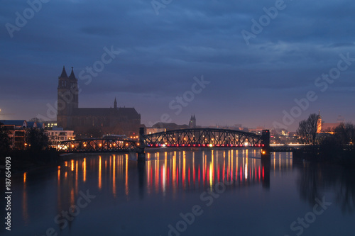Magdeburg by night  Germany