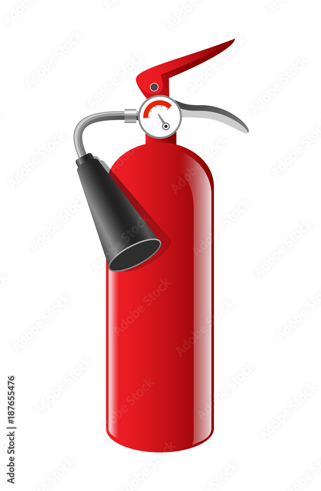 Fire extinguisher - realistic vector isolated object Fire extinguisher - realistic vector isolated object