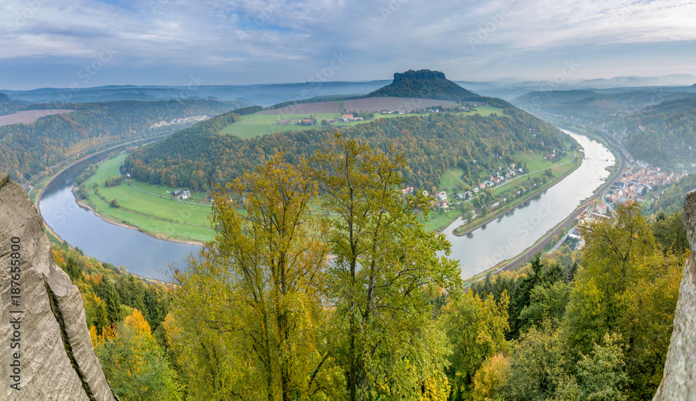 Panorama of the Saxon Alps