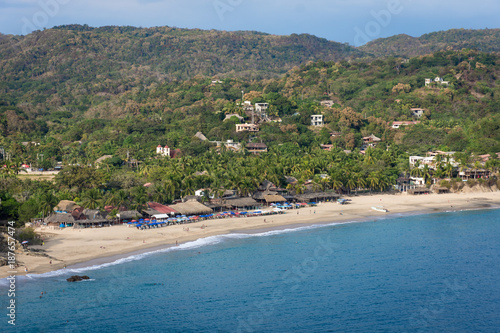 Plage de Mazunte vue depuis Punta Cometa, Mexique photo