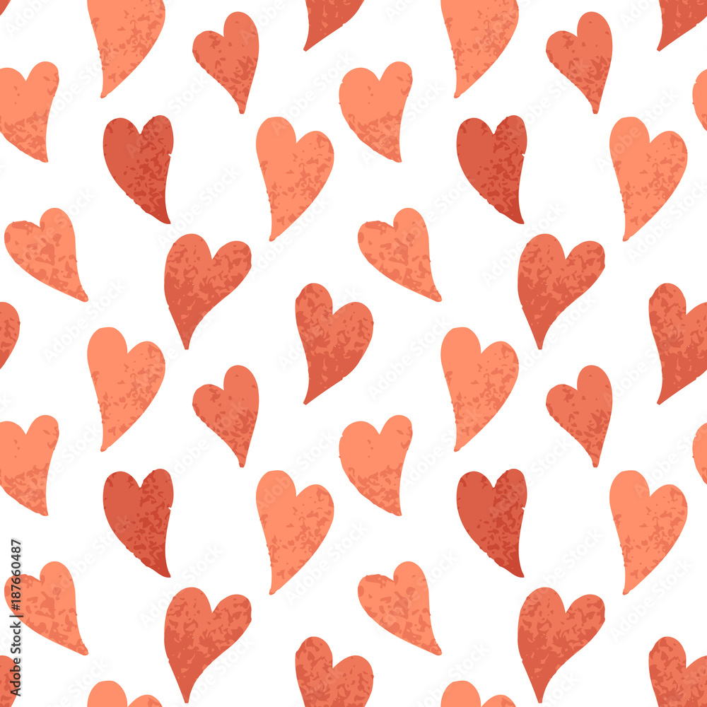 Red hearts pattern. Red hearts pattern.