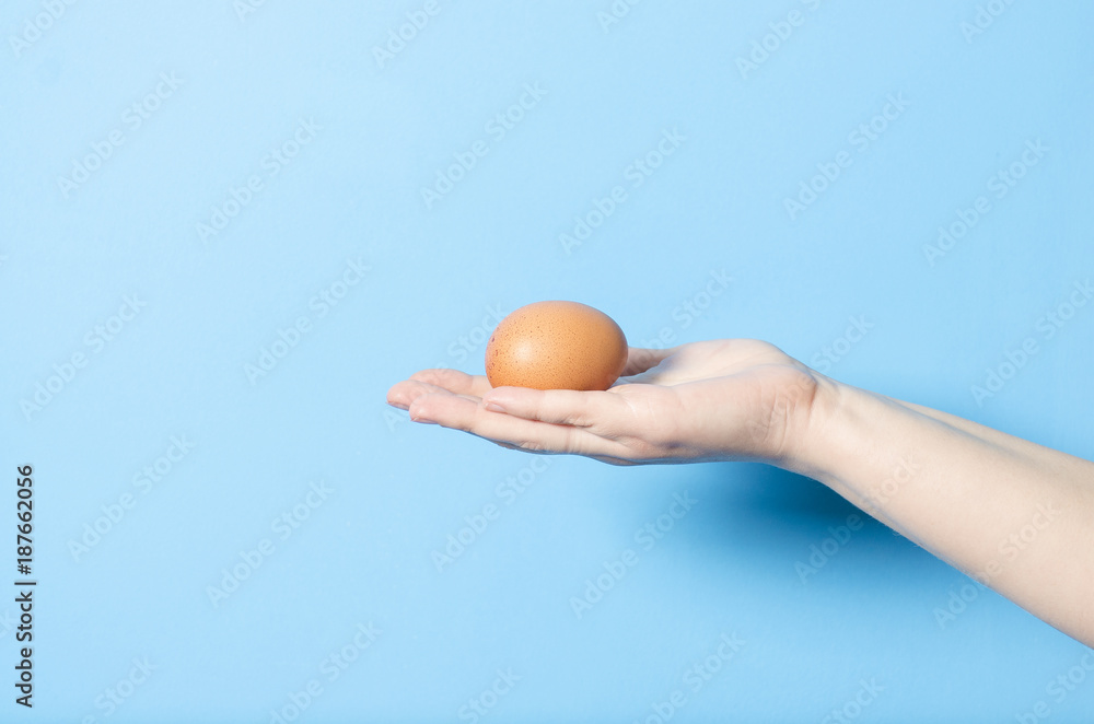 Raw brown eggs. Spring, a product for Easter Raw brown eggs. Spring, a product for Easter