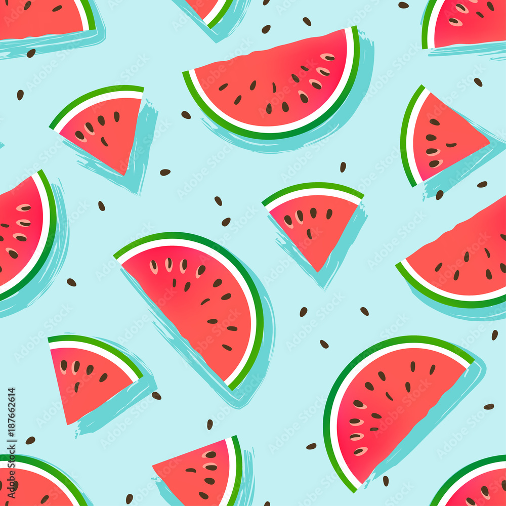 Watermelons pattern. Seamless vector background. Watermelons pattern. Seamless vector background.