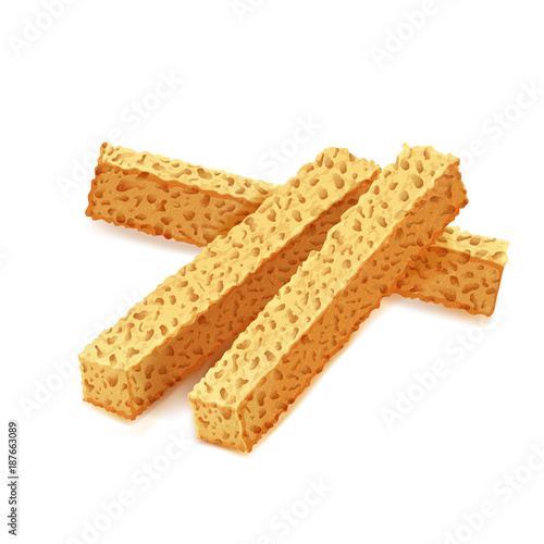 Slice of dry bread