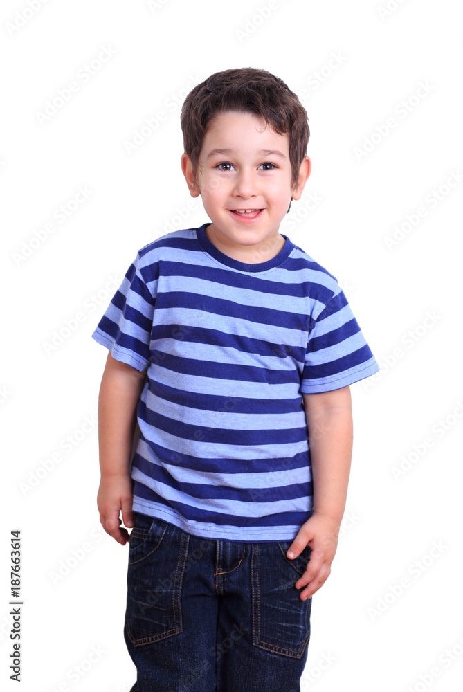 Cute happy boy smiling, isolated on white. Emotions, feelings, states of mind, childhood concept Cute happy boy smiling, isolated on white. Emotions, feelings, states of mind, childhood concept