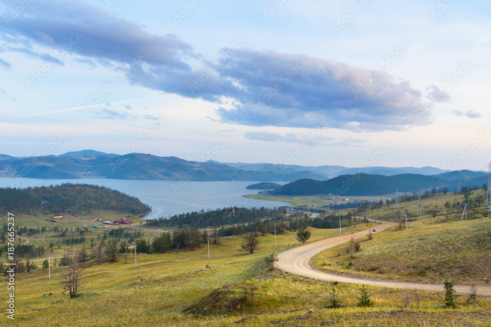 Naklejka premium Maloe More on Lake Baikal. Russia