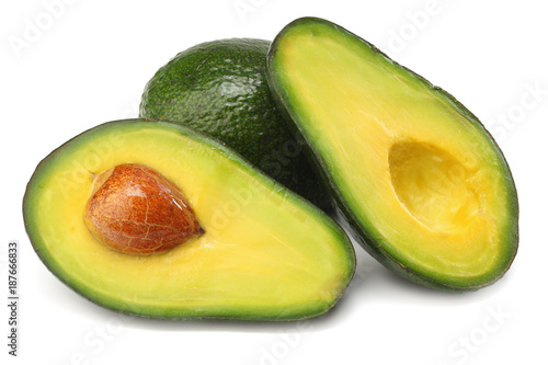 healthy food. fresh avocado isolated on white background