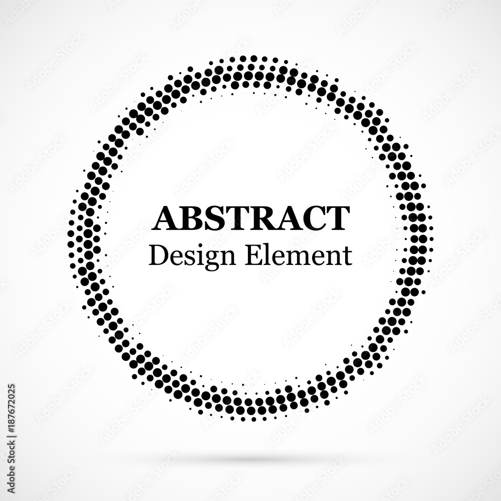 Halftone dotted background circularly distributed. Halftone effect vector pattern. Circle dots isolated on the white background. Halftone dotted background circularly distributed. Halftone effect vector pattern. Circle dots isolated on the white background.