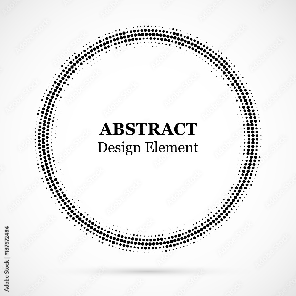 Halftone dotted background circularly distributed. Halftone effect vector pattern. Circle dots isolated on the white background. Halftone dotted background circularly distributed. Halftone effect vector pattern. Circle dots isolated on the white background.