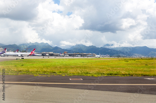 Honolulu international Airport. Hawaii, USA. August 30, 2017 photo