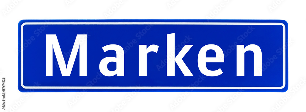 City limit sign of Marken, The Netherlands