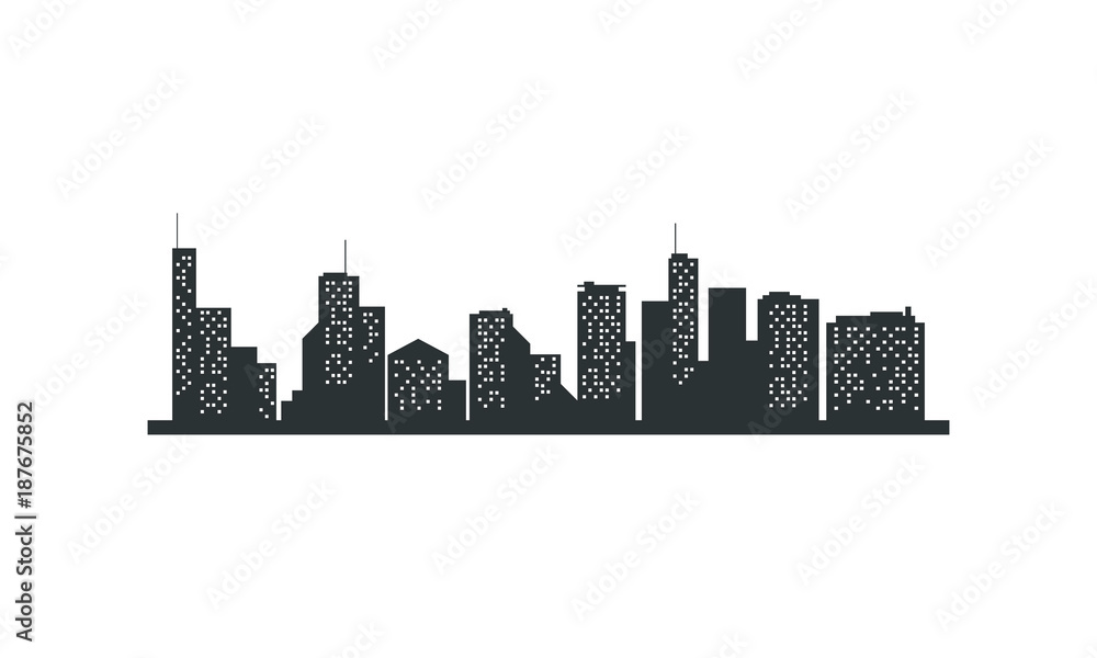 Obraz premium City building logo