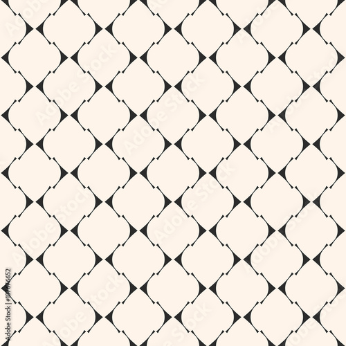 Art deco vector seamless pattern. Texture with thin curved lines, mesh, lattice
