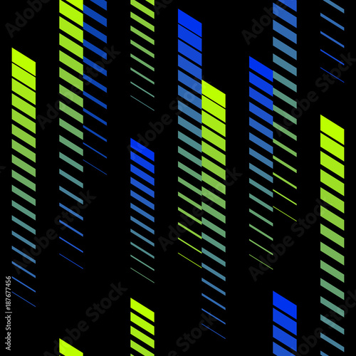 Abstract pattern with vertical gradient fading lines, tracks, halftone stripes, sports pattern.