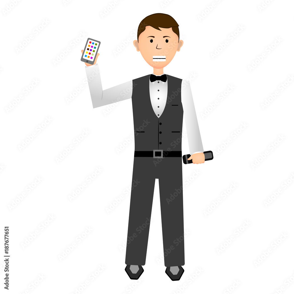 Isolated businessman illustration