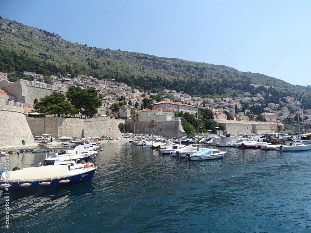 Pier in the historic center of Dubrovnik.