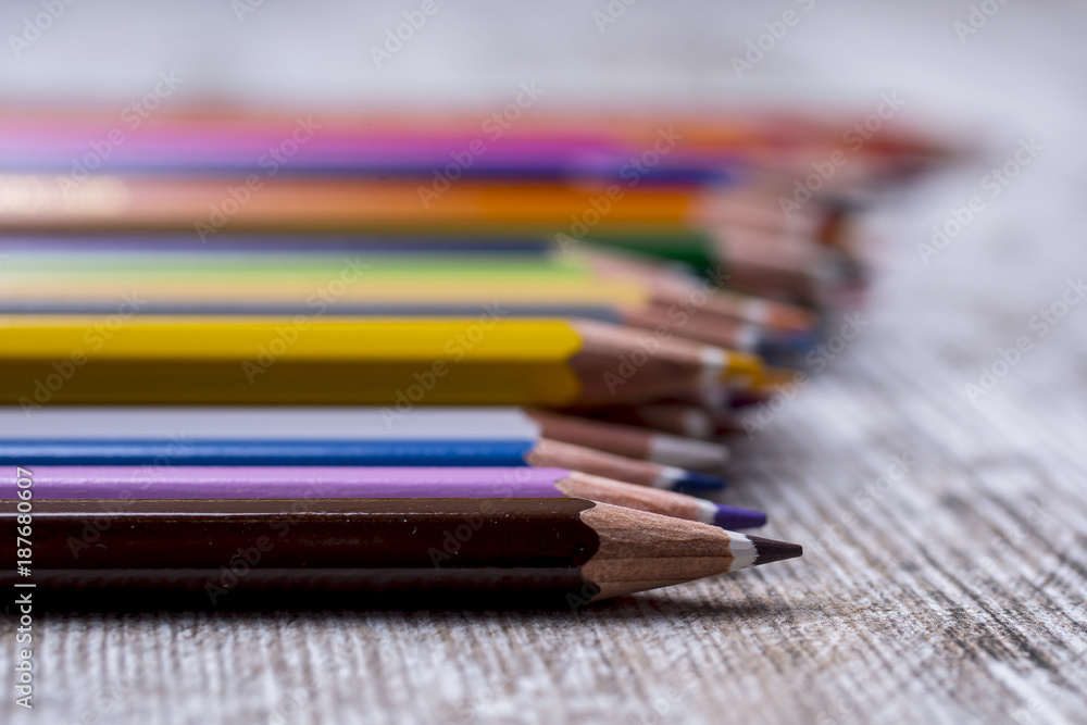 Fototapeta premium Color pencils set