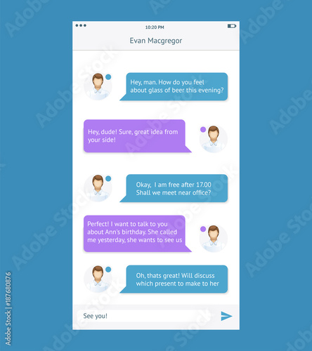 Vector chat frames message boxes for your text