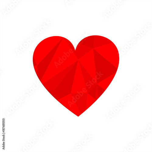 Valentine's day card design template. Low poly hearts. Abstract graphic illustration. Free Download Valentine's day card design template. Low poly hearts. Abstract graphic illustration. - GFXLoad
