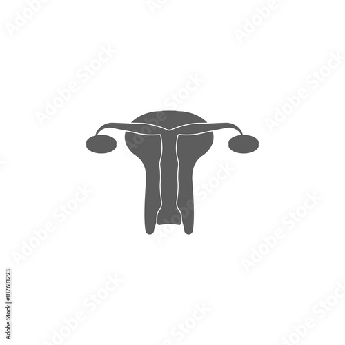 uterus with oocytes icon. Human organs element icon. Premium quality graphic design icon. Baby Signs, outline symbols collection icon for websites, web design, mobile app