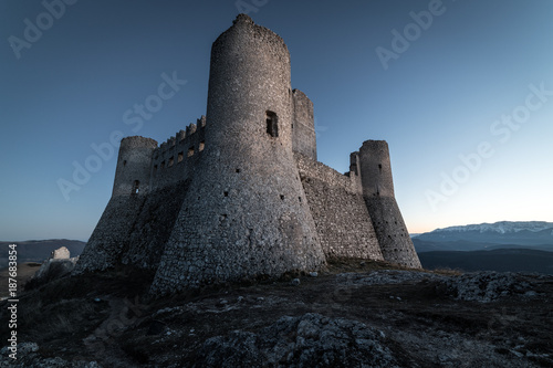Rocca Calascio, Abruzzo, Italy. The highest fortress in the Apennines mountains. Location of famous films like The Name of the Rose and Ladyhawke photo