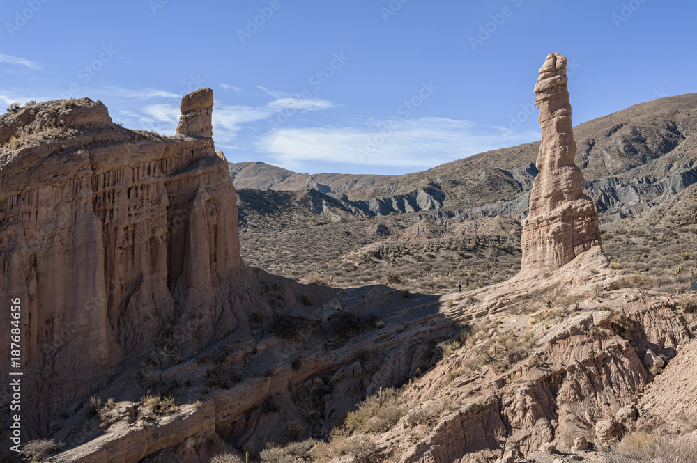 Obraz premium La Poronga rock formation - Quebradas Tour, Bolivia - South America. Tupiza landscape are full of colored rock, hills, mountains and canyon.