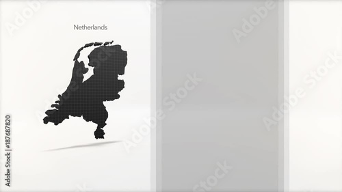 Motion Graphics Country information infographic background - Netherlands photo