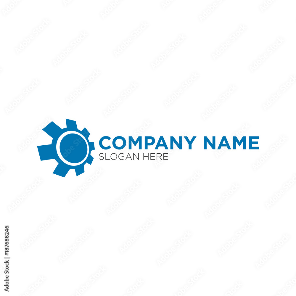 Automotive company with a gear logo design concept vector Automotive company with a gear logo design concept vector