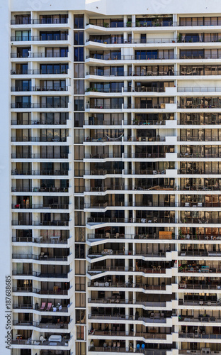 Furnished Balconies on Miami Condo Building