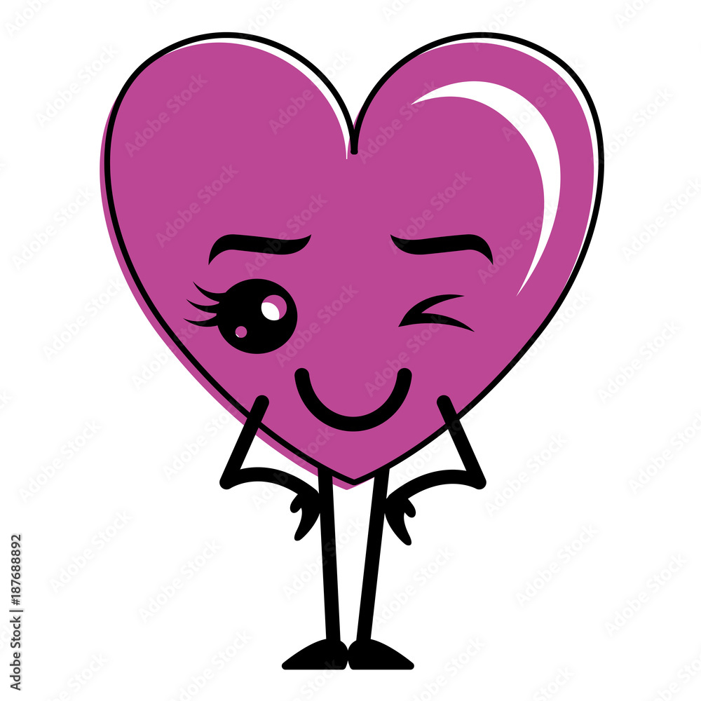heart love happy kawaii character vector illustration design heart love happy kawaii character vector illustration design