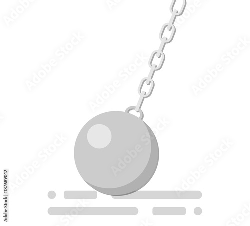 The wrecking ball. Building concept.
