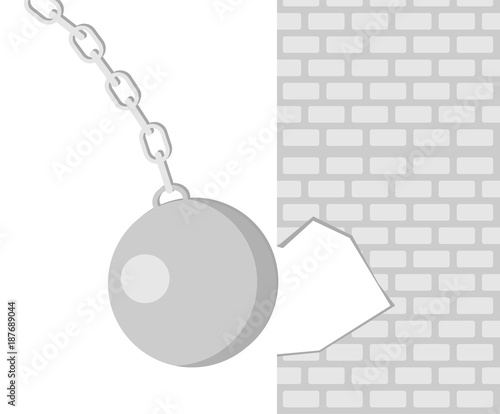  The wrecking ball breaks